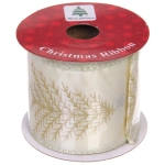 Лента для декорирования «Елочка» 6,3 см, 2,7 м, Золото/серебро