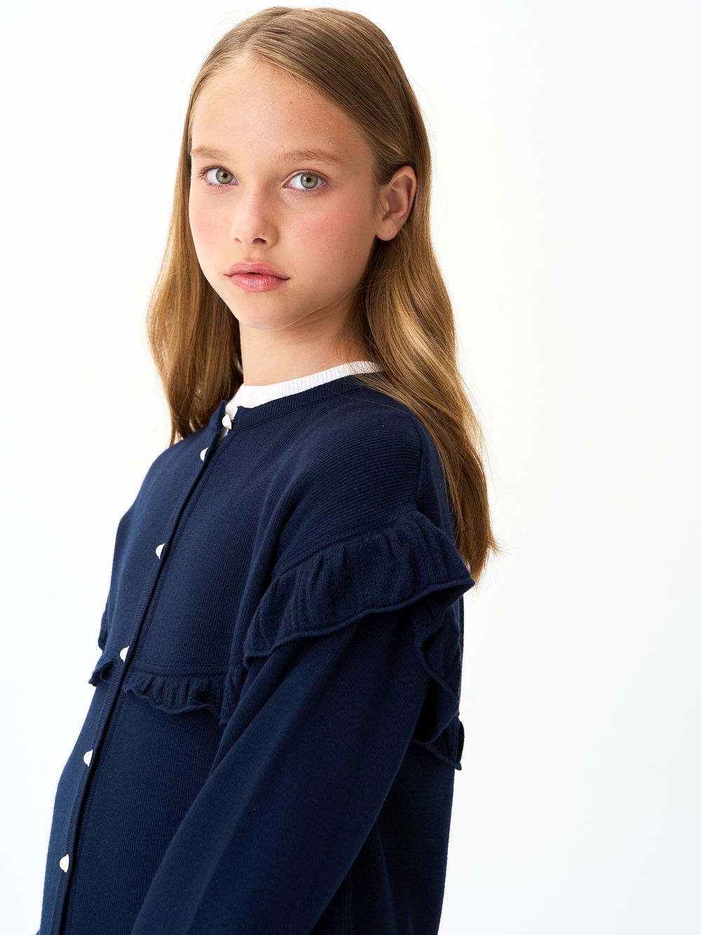 Кардиган для девочки AT1423 синий