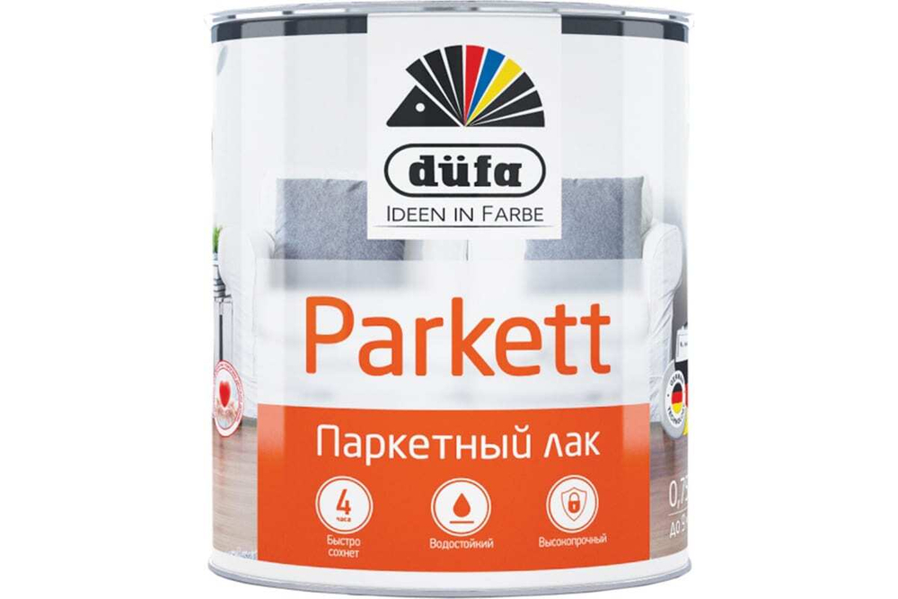 Лак паркетный алкидно-уретановый Dufa Retail Parkett полуматовый 750 мл