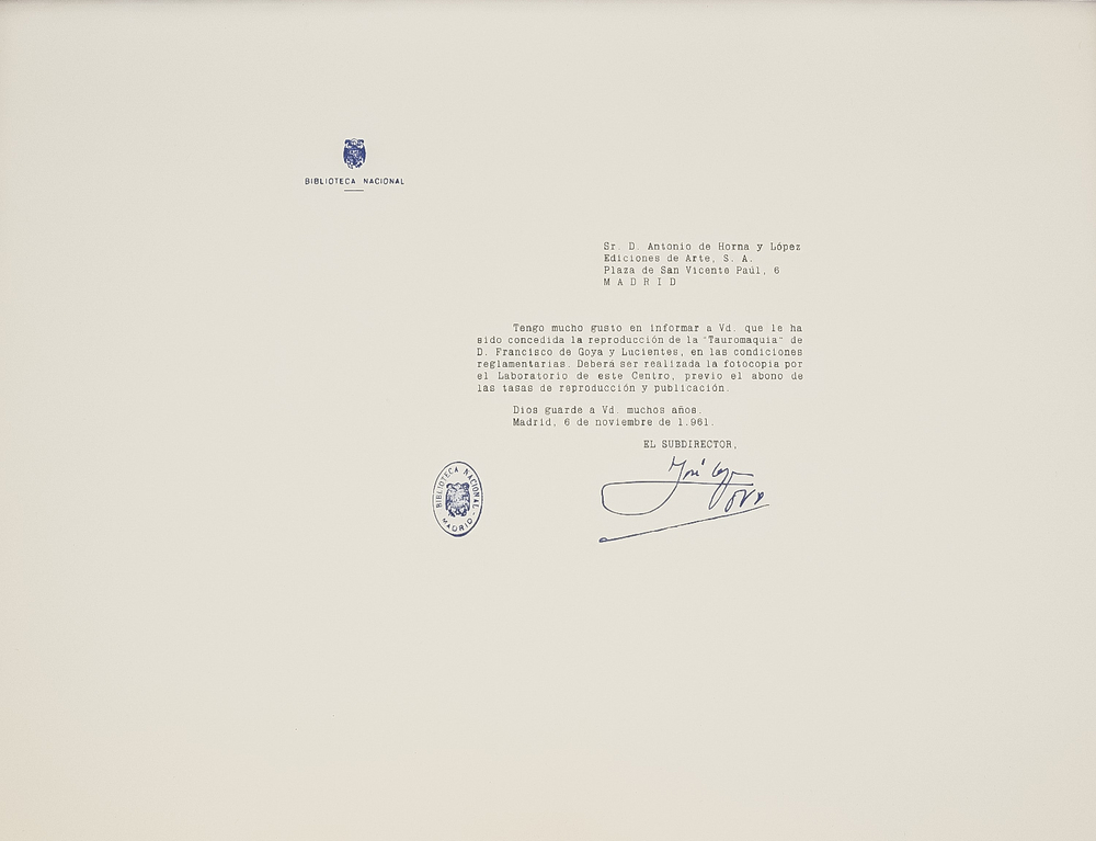 [Офорты Франциско Гойи] Антонио де Орна. Папка из кожи "La Tauromaquia" (исп. Борьба быков). Кожа