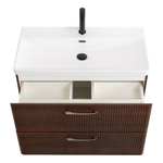 Подвесная тумба с раковиной Belbagno DUE, 80 см Noce DUE-800-2C-SO-NOCE-P + BB-8076-3-80