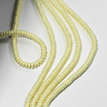 Бусины хеши, каучук с напылением, оттенок "Лимонный", 7,5*3мм