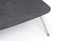 "Верона" журнальный стол из HPL 120х65, H40, каркас светло-серый (RA L7035) муар, цвет столешницы "серый гранит"