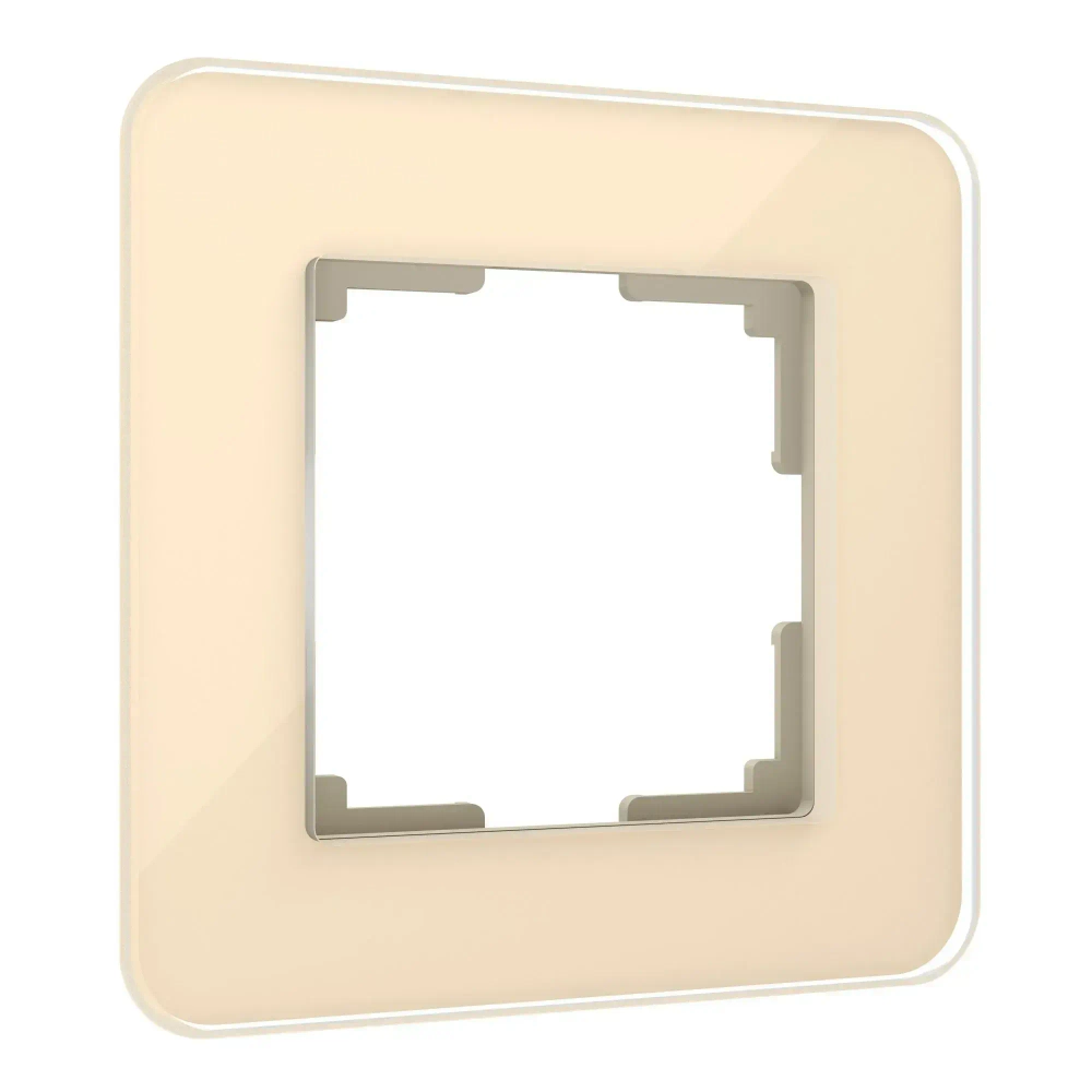 Рамка из стекла на 1 пост Elite айвори W0012443