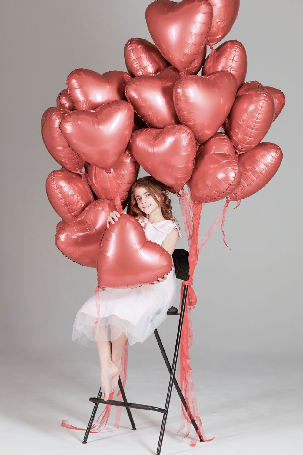 Шар (19''/48 см) Сердце, Медный, Бохо, 1 шт.