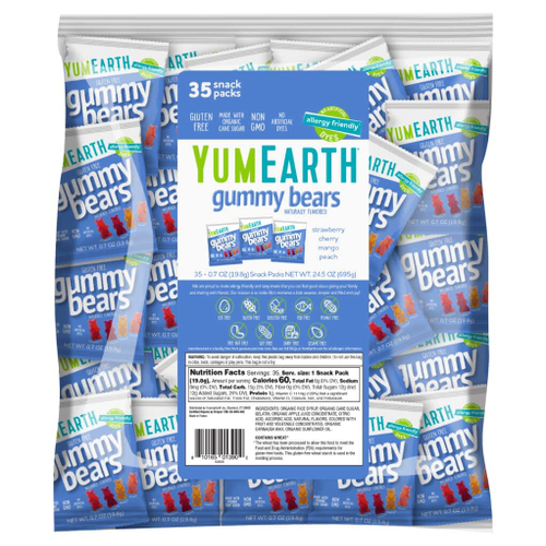 YumEarth, Мармеладки, ассорти, 35 пакетиков с закусками по 19,8 г (0,7 унции)