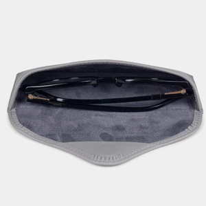 Футляр для очков Vision из кожи теленка, серого цвета