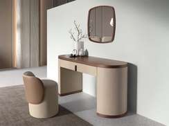 Туалетный столик 7220 из экокожи цвета норки и ореха