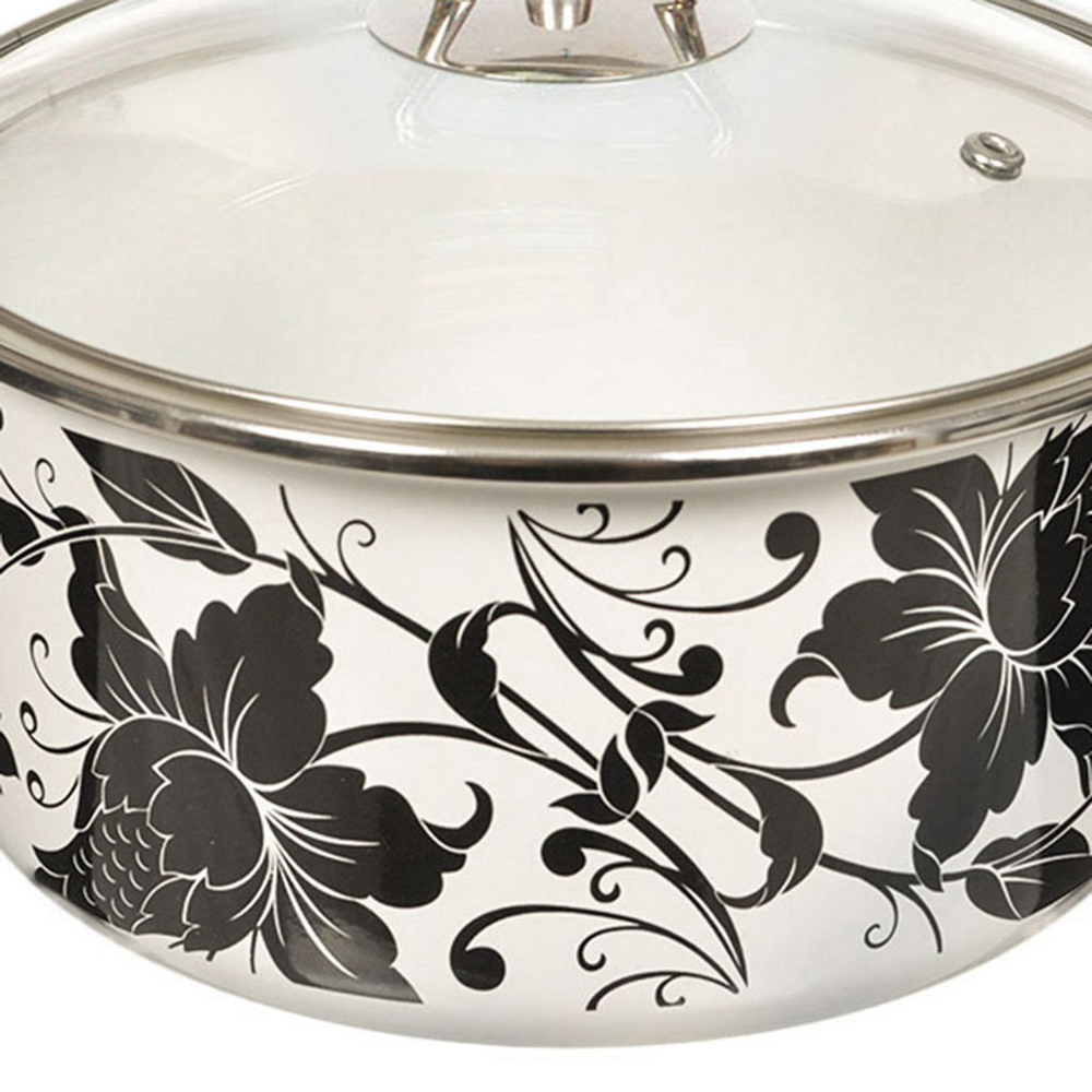 Кастрюля сталь, эмал, 4 л, с крыш, Vitross, Tango, 1SD205S/1SB225S, индукц