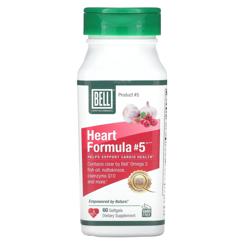 Bell Lifestyle, Heart Formula # 5, 60 мягких таблеток