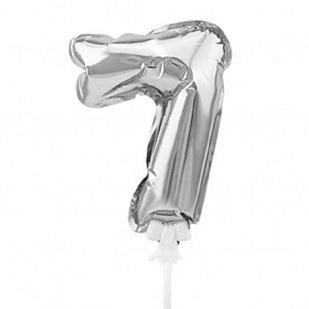 К 7"/18 см Цифра 7 Серебро самодув