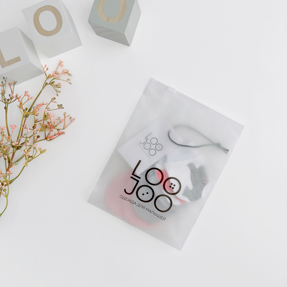 Антицарапки сет из 3х пар LooJoo Собачки / Пудра / Серый шелк
