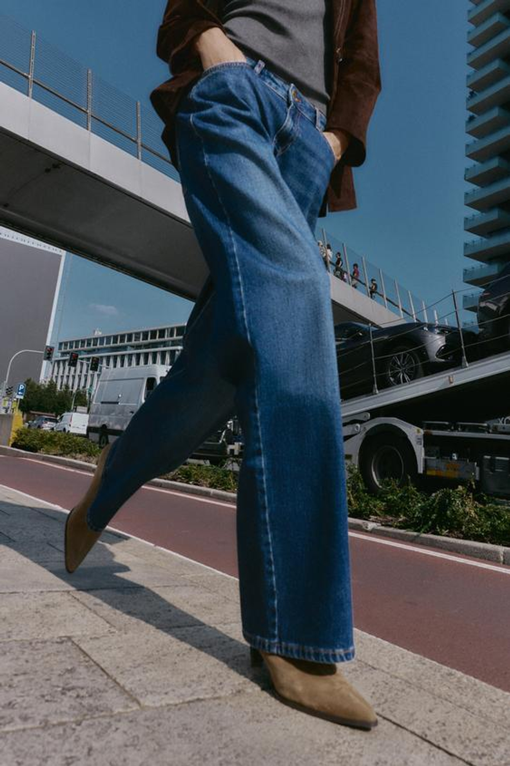 ZARA ДЖИНСЫ RELAXED SLIM С НИЗКОЙ ПОСАДКОЙ Z1975, СИНИЙ