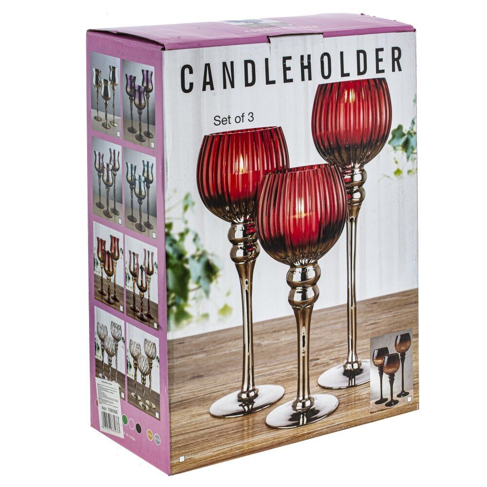 GAEM Набор из 3-х подсвечников, L38 W13 H40 см