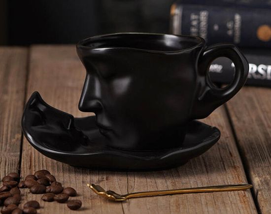 Чайная пара "Лик" черная, 260 мл