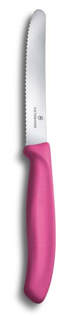 Нож столовый SwissClassic 11 см розовый с серейторной заточкой VICTORINOX 6.7836.L115