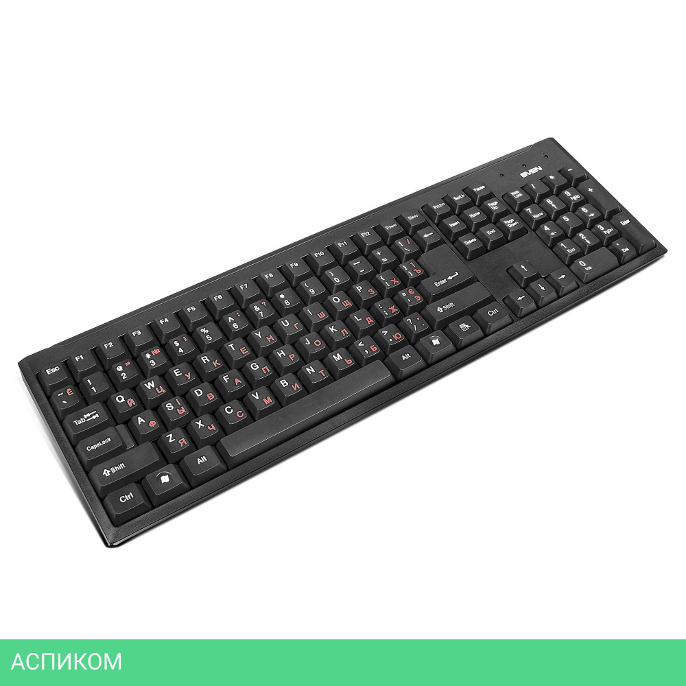 Клавиатура Sven Standard 303 USB+PS/2 черный (SV-03100303PU)