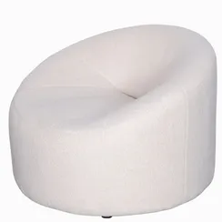 Лаунж-кресло Bond, белая байковая ткань