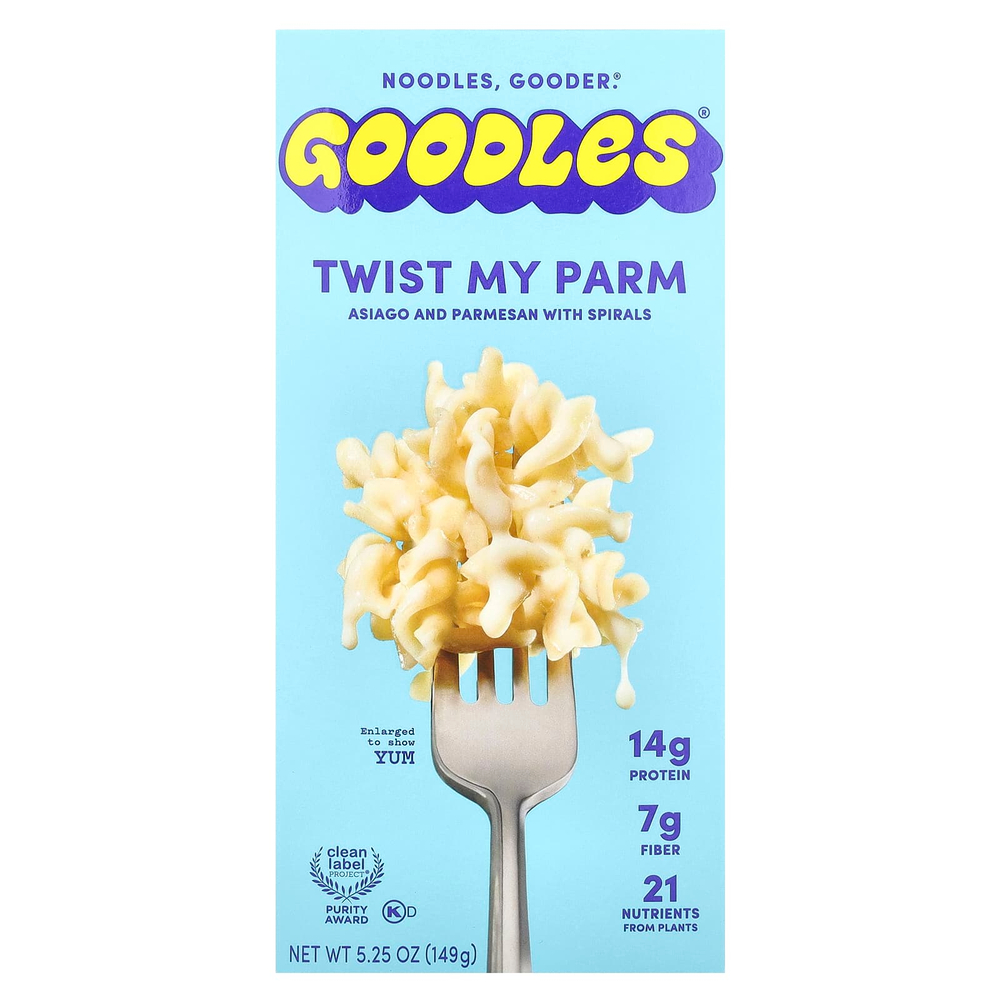 Goodles, Twist My Parm, азиаго и пармезан со спиралями, 149 г (5,25 унции)