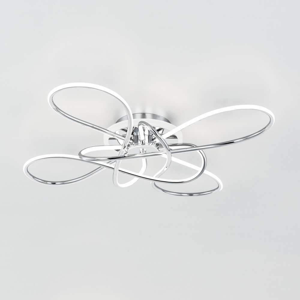 Citilux Джемини CL229B141E LED RGB Люстра с пультом Хром