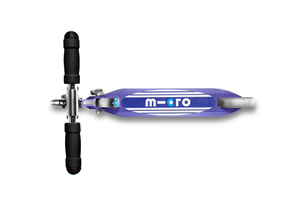 Самокат Micro Sprite Синие полоски LED