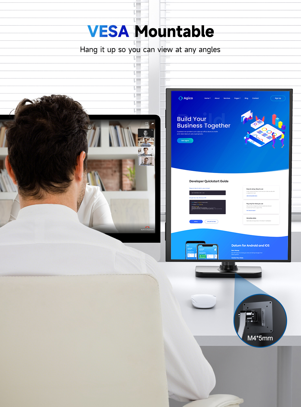 23.8" Портативный игровой монитор UPERFECT Umax24 4K 3840x2160, 60 Гц, IPS