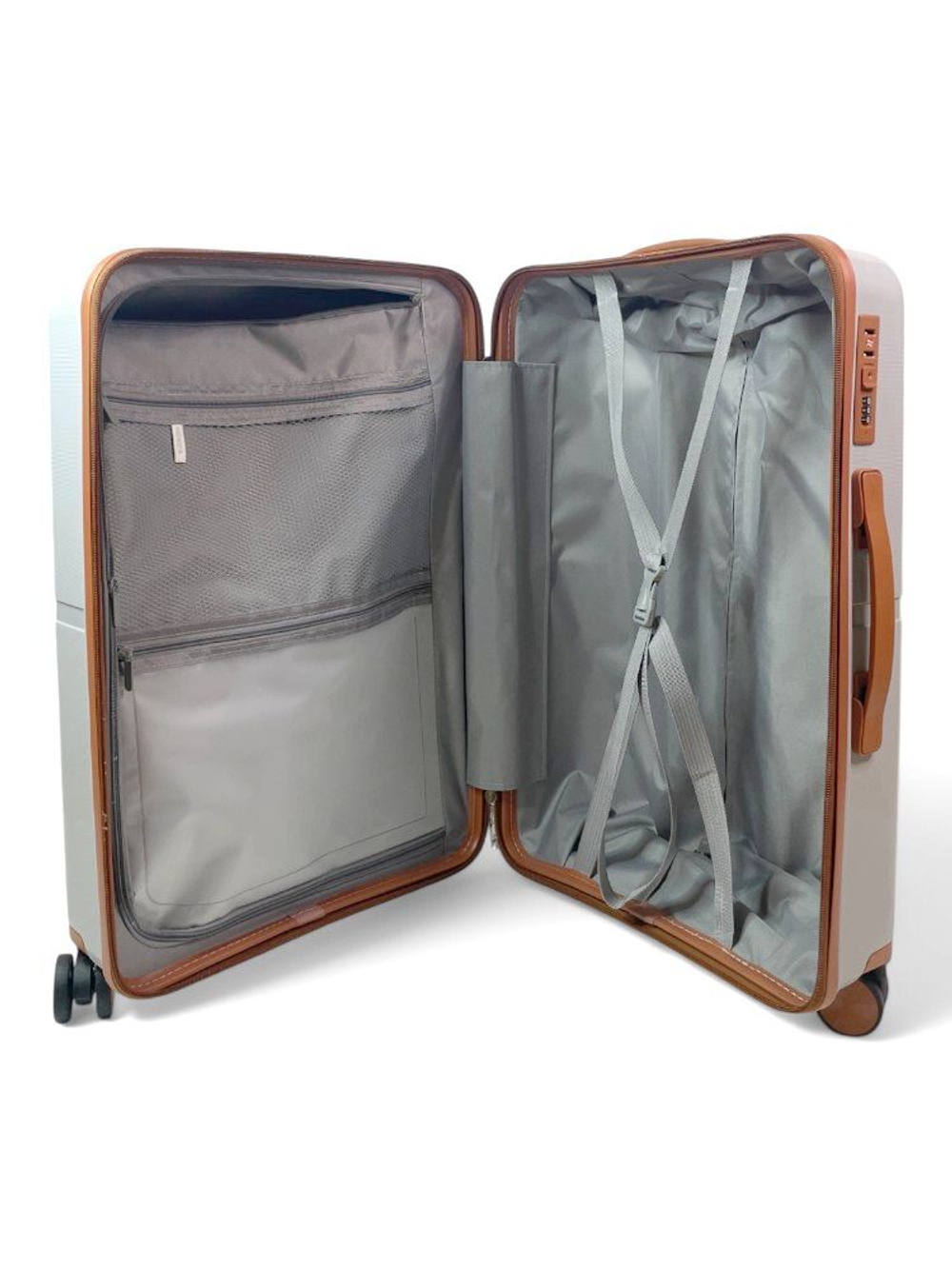 Средний чемодан Bon-Voyage PP Wave, Светло-серый, M