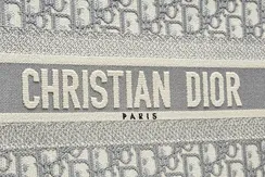 Сумка Dior Book Tote, модель маленького формата белый/серый