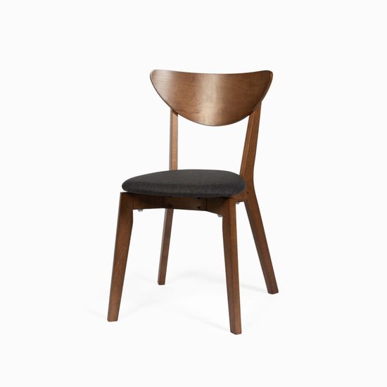 Стул Naida деревянный и черная ткань 