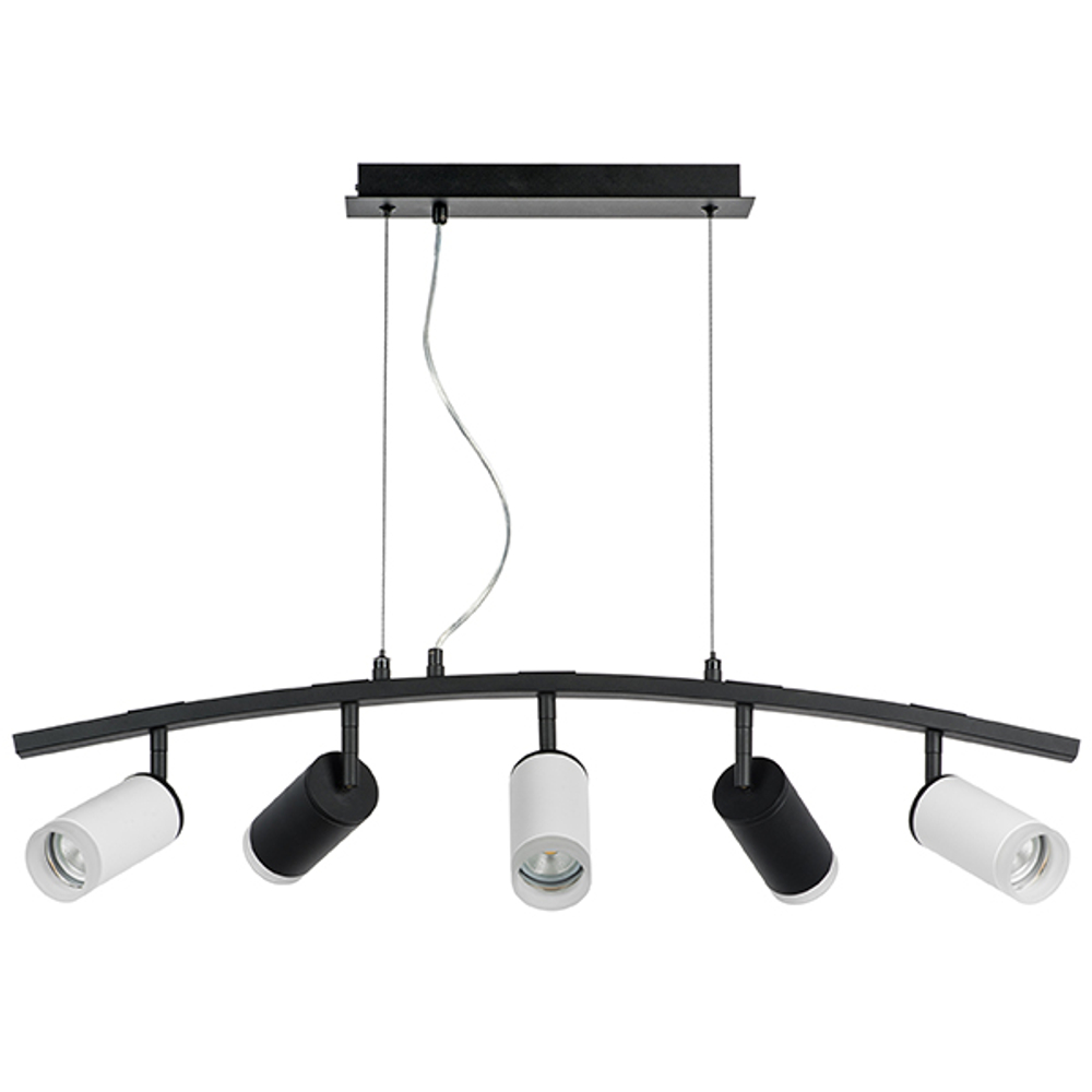 LR7353723630 Люстра RULLO 5х50W GU10 ЧЕРНЫЙ/БЕЛЫЙ (571735+214437-2+214436-3+202430-5)