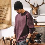 Мужская футболка с текстурой бамбука, с длинным рукавом.