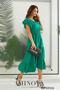 Платье 656-зеленый Minova
