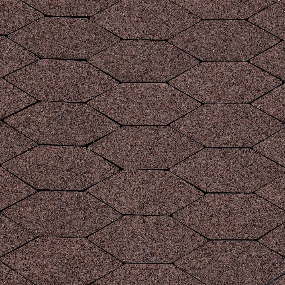 Тротуарная плитка СКОШЕННЫЙ ШЕСТИУГОЛЬНИК Б.1.ШГ.6 100х100х100х60мм Стандарт Коричневый