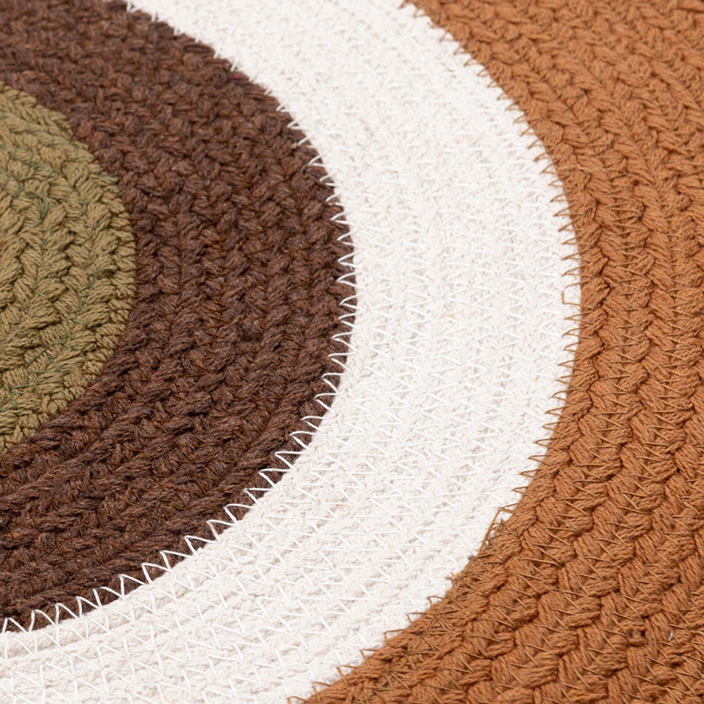 Ковер из хлопка 90см Tkano Ethnic Target коричневый