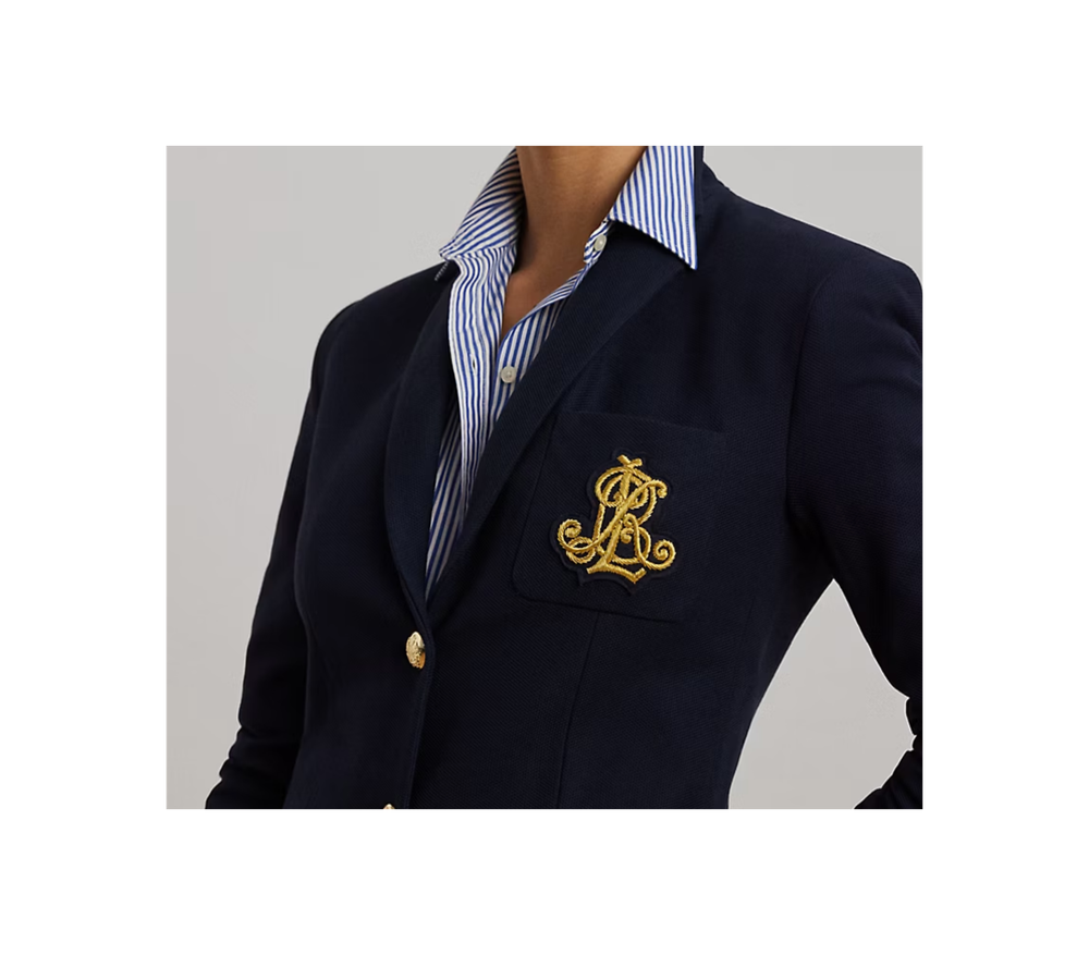 Жакет Lauren Ralph Lauren Bullion Jacquard – тёмно-синий, с вышивкой