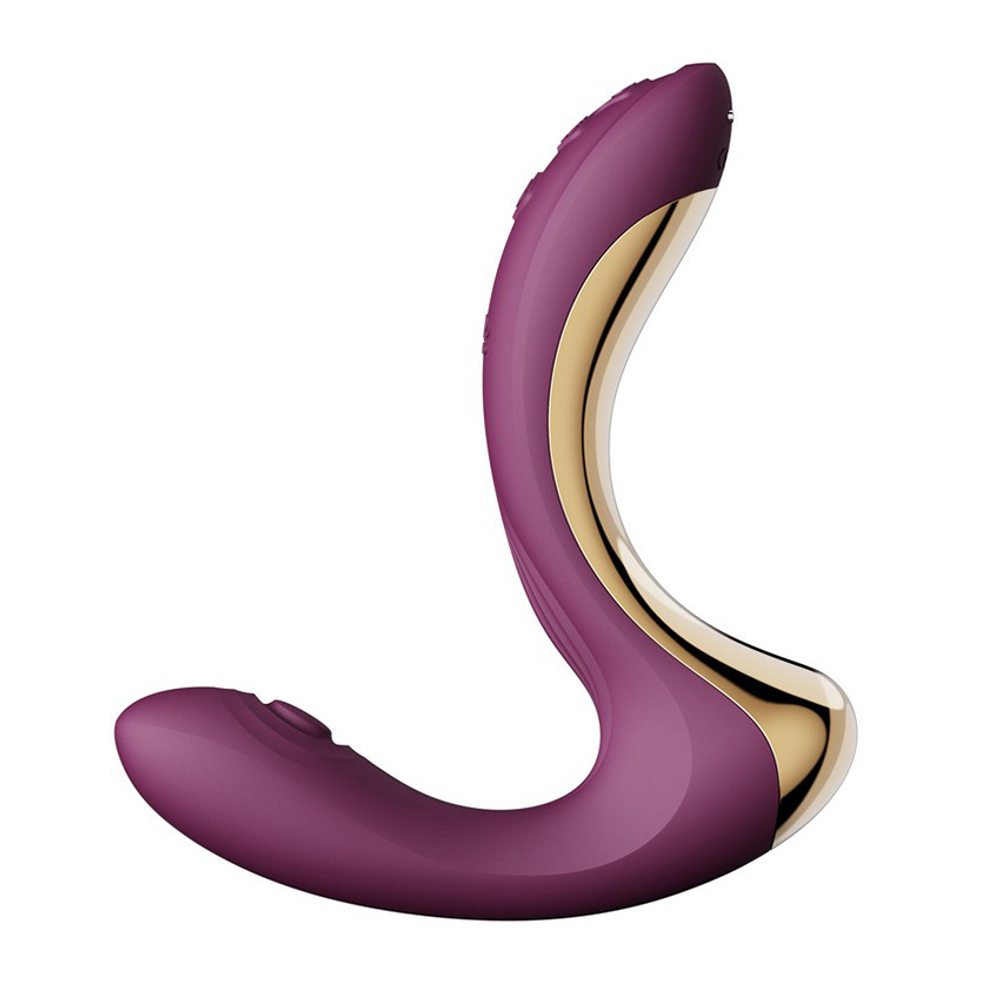 Фиолетовый вибромассажёр для зоны G с пульсацией, вакуумной стимуляцией и функцией нагрева Zalo Talis G-Spot PulseWave Vibrator Velvet Purple