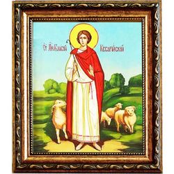 Власий Кесарийский Святой мученик. Икона на холсте.