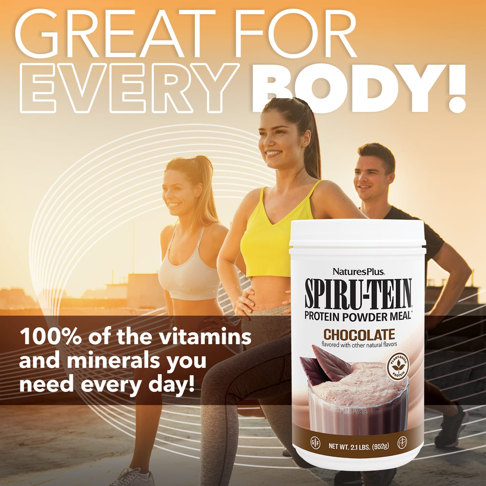 NaturesPlus, Spiru-Tein®, протеиновый порошок, со вкусом шоколада, 952 г (2,1 фунта)