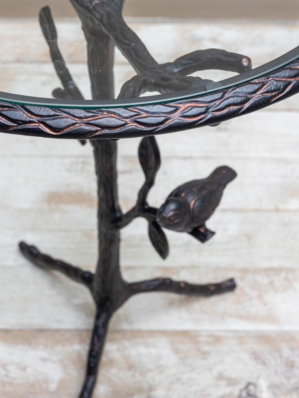 Стол "Птица" 68х49см Алюминий,стекло