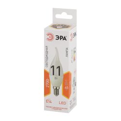 Лампочка светодиодная ЭРА STD LED BXS-11W-827-E14 E14 / Е14 11Вт свеча на ветру теплый белый свет