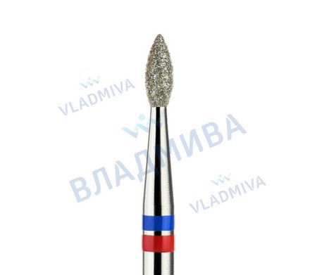 ВладМива Фреза алмазная 254 021 - Почка (гибрид-красная, синяя)