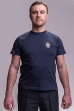 Футболка мужская СК  (термопечать, темно-синий)