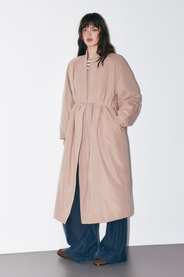 Пальто утепленное на запах 