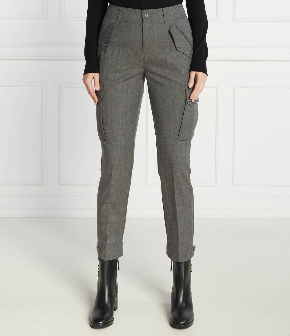 Хлопковое штаны карго LAUREN RALPH LAUREN - графитовый(200919661)