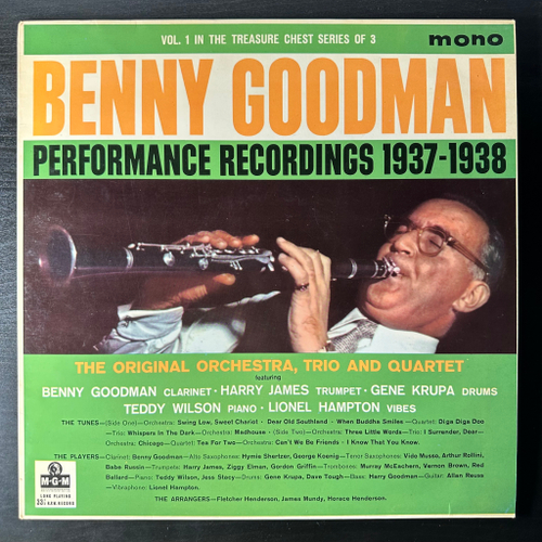 Benny Goodman ‎– Performance Recordings 1937-1938 Volume 1 (Англия)