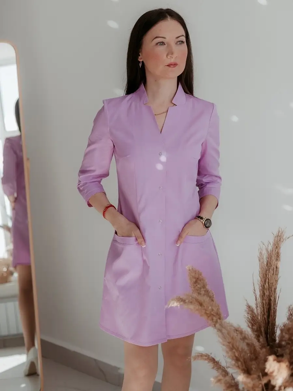 Халат медицинский сиреневый