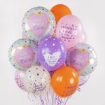 Шар (12''/30 см) Мамочка, я тебя очень люблю!, Ассорти, пастель, 5 ст, 25 шт.