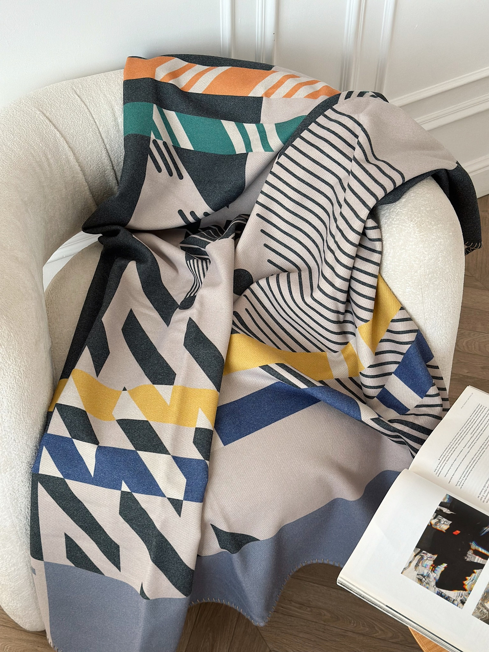 Плед из шерсти Hermès 150х180
