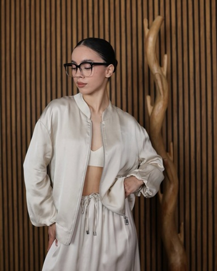 сатиновый бомбер