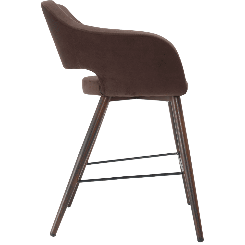 Стул Балун полубар, ткань Крафт, каркас черный матовый